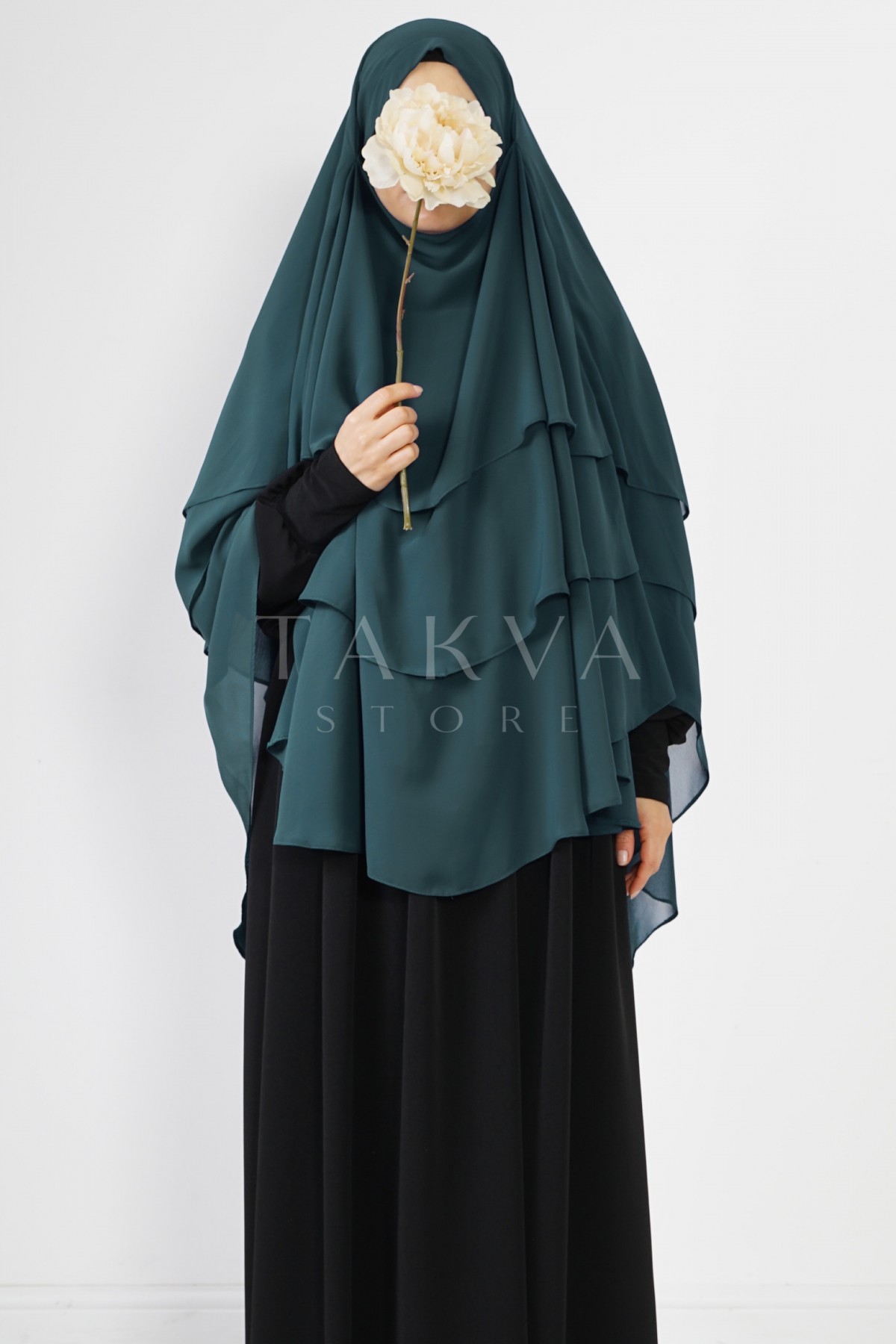 Üç Katlı Sufle Petrol Yeşili