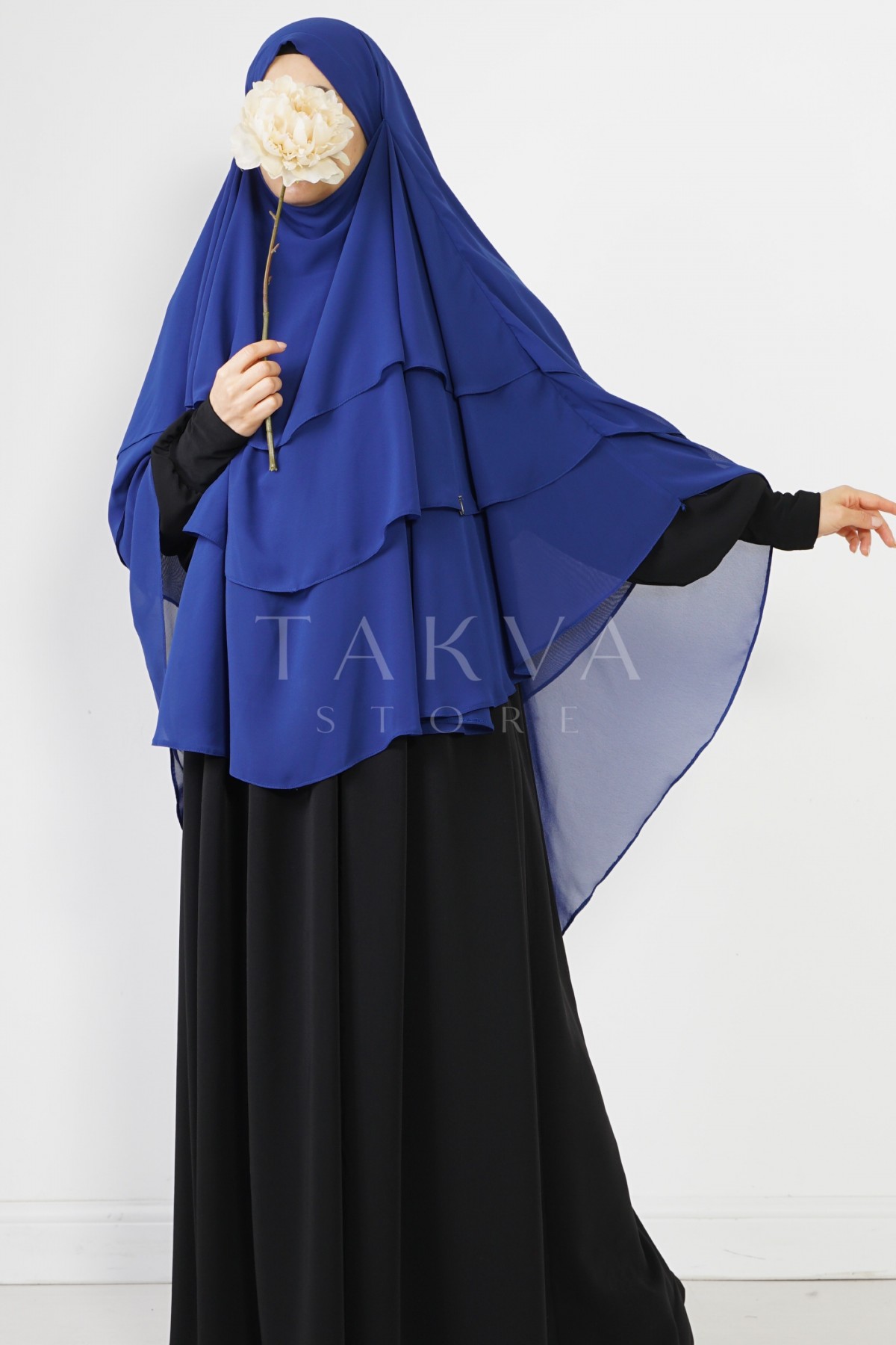 Üç Katlı Sufle Sax Mavisi