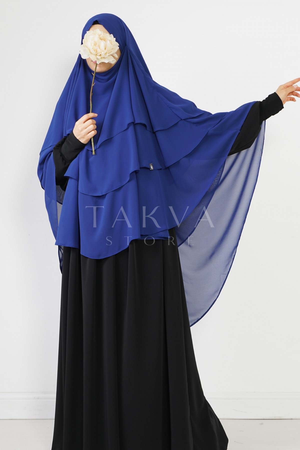 Üç Katlı Sufle Sax Mavisi