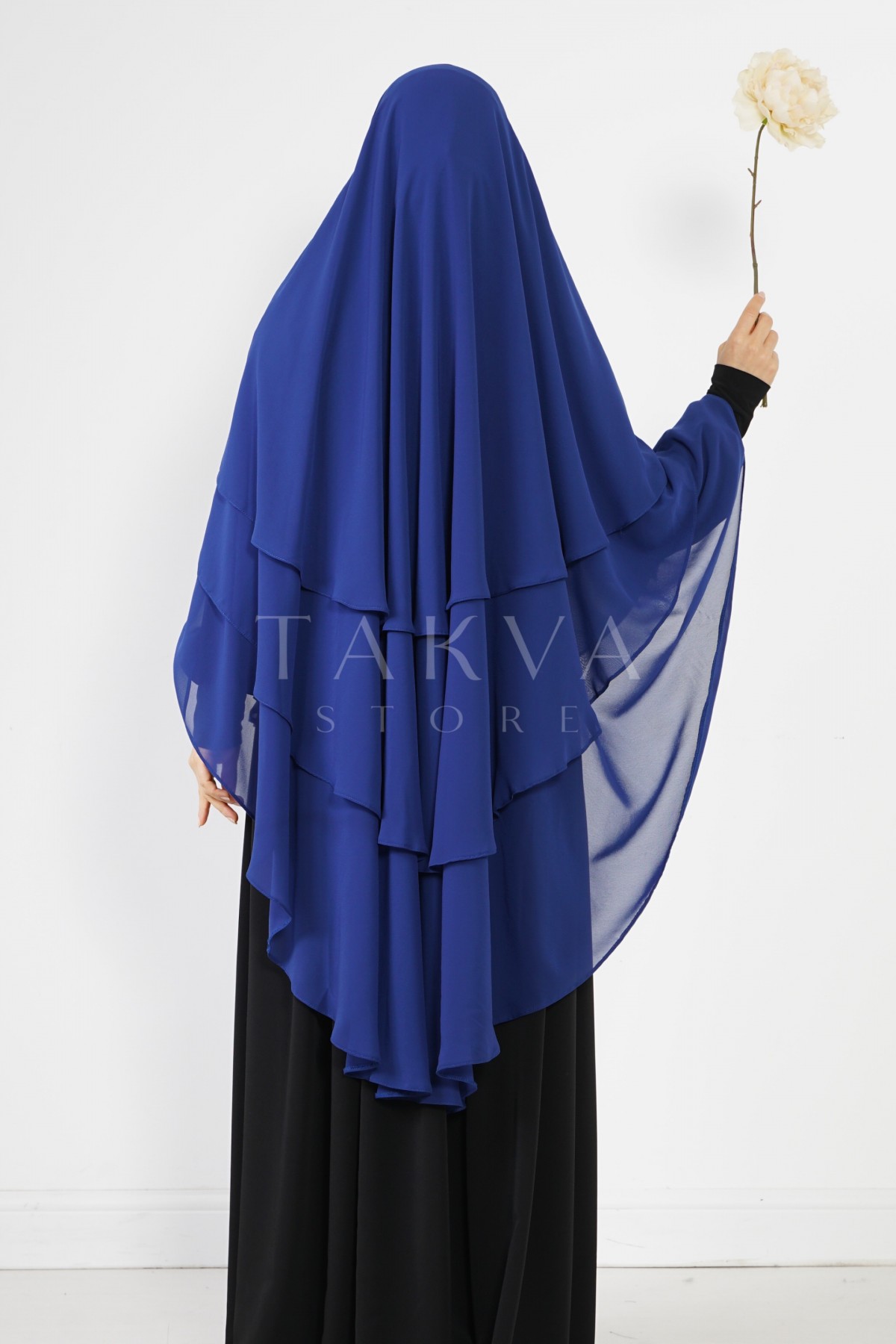 Üç Katlı Sufle Sax Mavisi