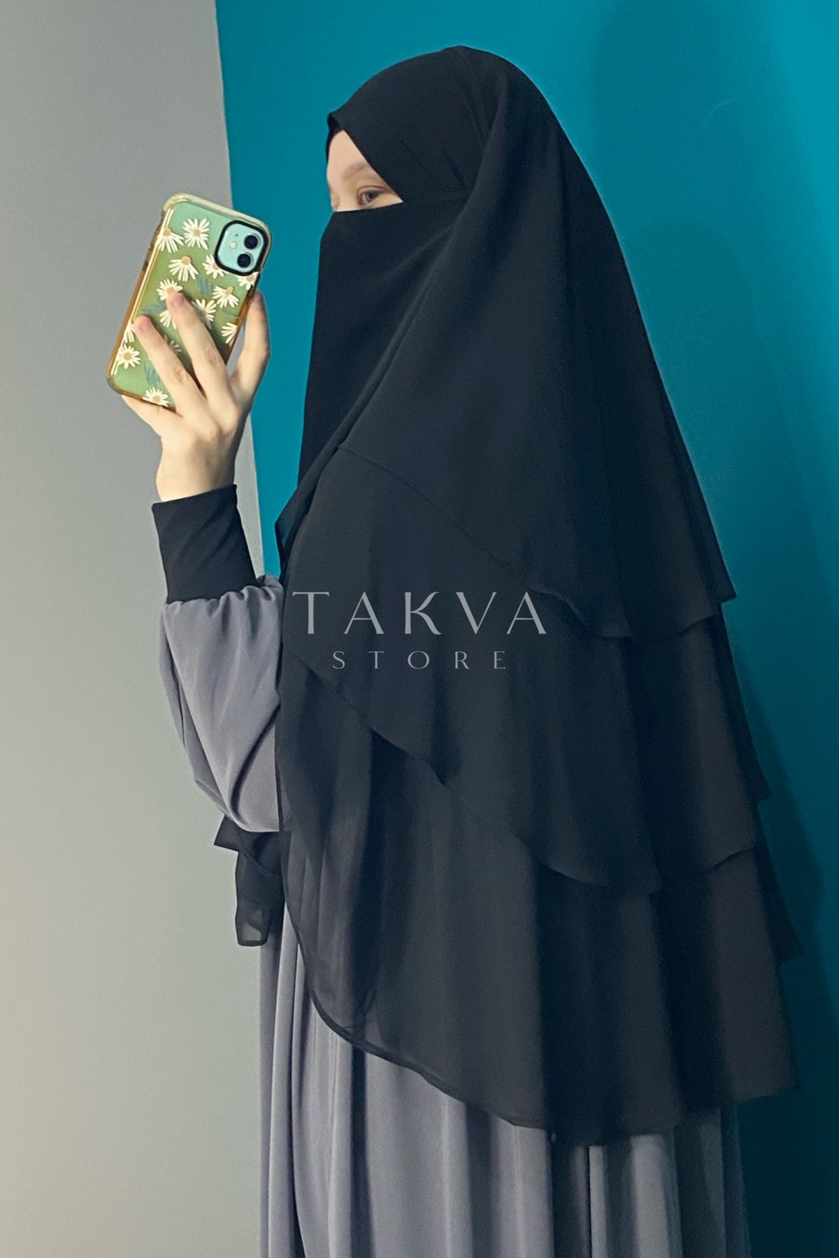 Orta Boy Üç Katlı Sena Sufle Siyah